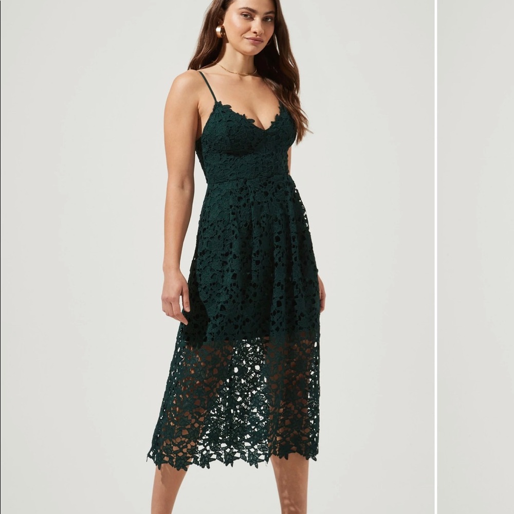 ASTR Lace Overlay Dress